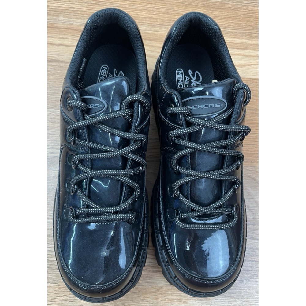 Skechers Jammers Cool Block Shoes Black Faux Patent Leather Women's Size 10 NEW - Picture 5 of 13